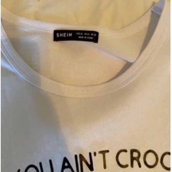 SHEIN white croc shoes shirt - Picture 2 of 3